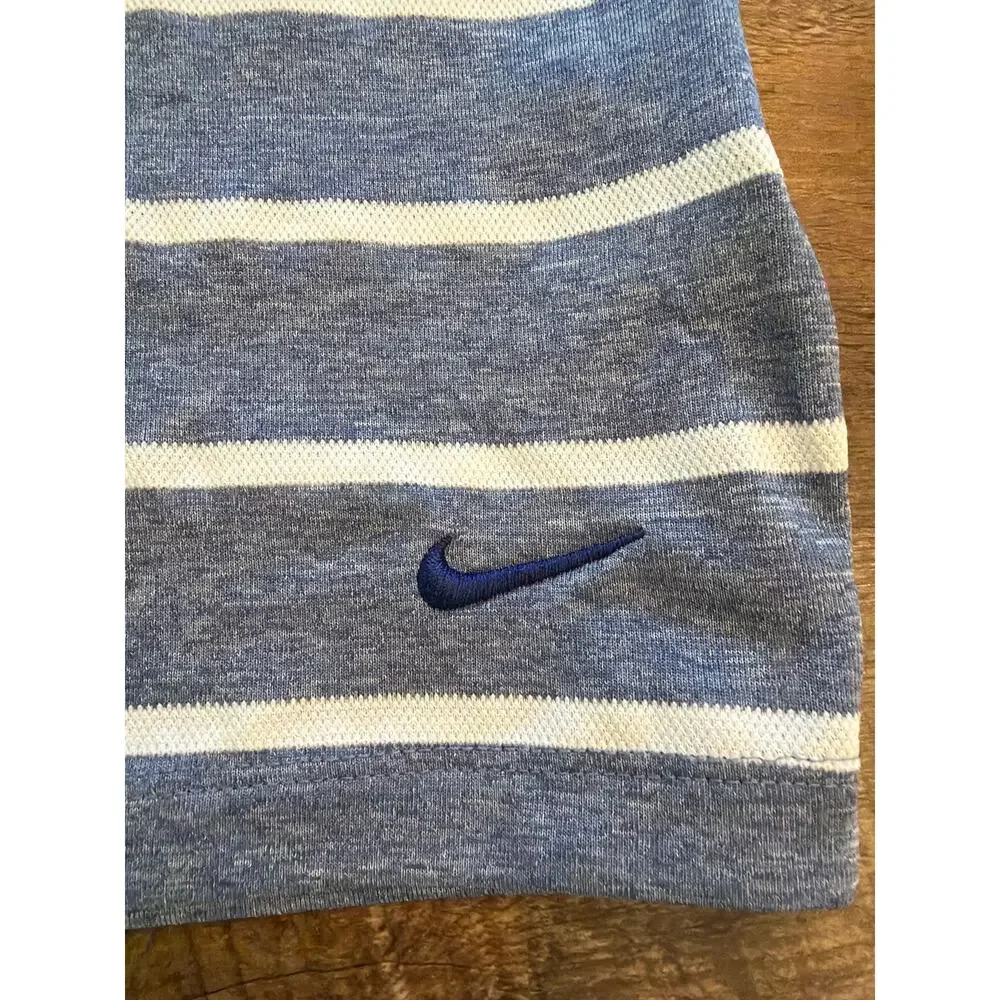 NIKE Dri-Fit navy and white sleeveless golf polo MED - Picture 5 of 10